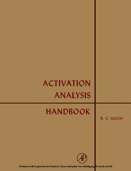 Activation Analysis Handbook main product photo