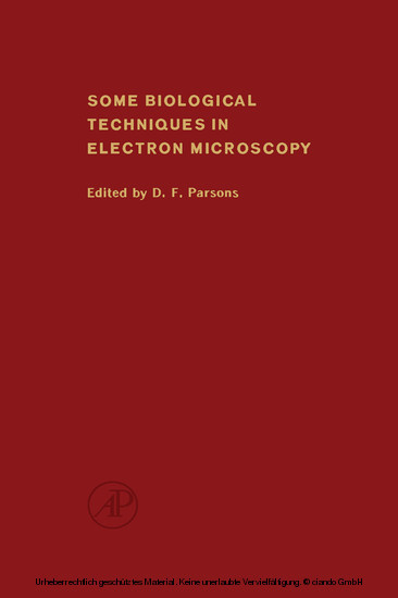 Some Biological Techniques in Electron Microscopy main product photo