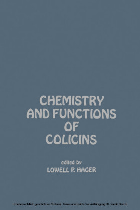 Chemistry And Functions of Colicins