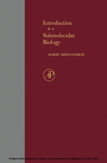 Introduction to a Submolecular Biology main product photo