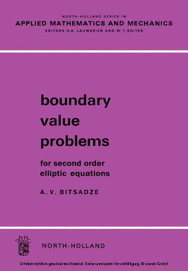 Boundary Value Problems For Second Order Elliptic Equations main product photo