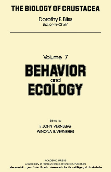 Behavior and Ecology main product photo