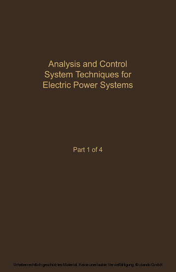 Control and Dynamic Systems V41: Analysis and Control System Techniques for Electric Power Systems Part 1 of 4 main product photo