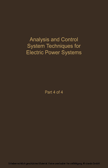 Control and Dynamic Systems V44: Analysis and Control System Techniques for Electric Power Systems Part 4 of 4 main product photo
