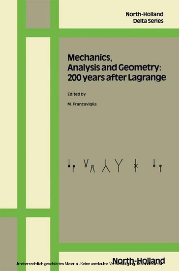 Mechanics, Analysis and Geometry: 200 Years after Lagrange main product photo