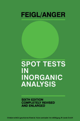 Spot Tests in Inorganic Analysis