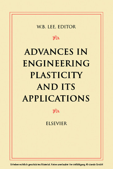 Advances in Engineering Plasticity and its Applications main product photo