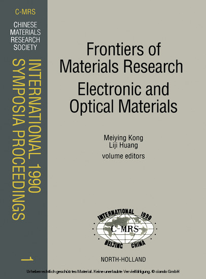 Frontiers of Materials Research: Electronic and Optical Materials main product photo