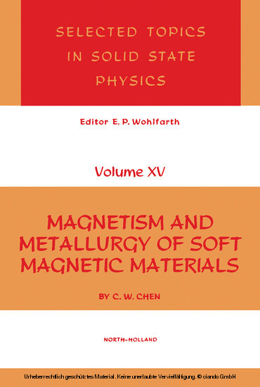 Magnetism And Metallurgy Of Soft Magnetic Materials main product photo