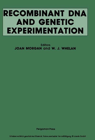 Recombinant DNA and Genetic Experimentation main product photo
