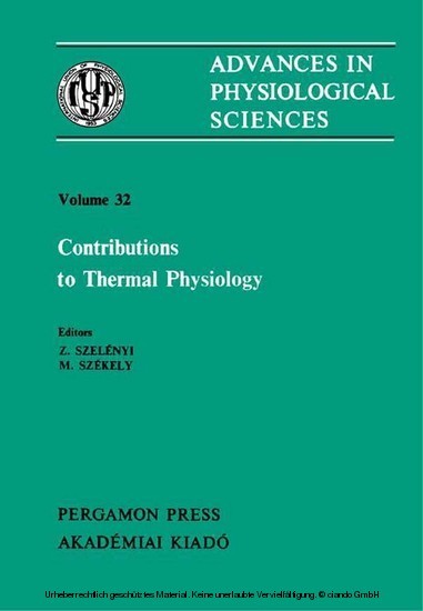 Contributions to Thermal Physiology main product photo
