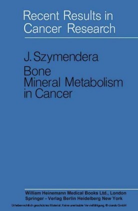Bone Mineral Metabolism in Cancer