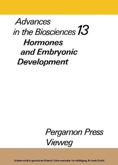 Hormones and Embryonic Development main product photo