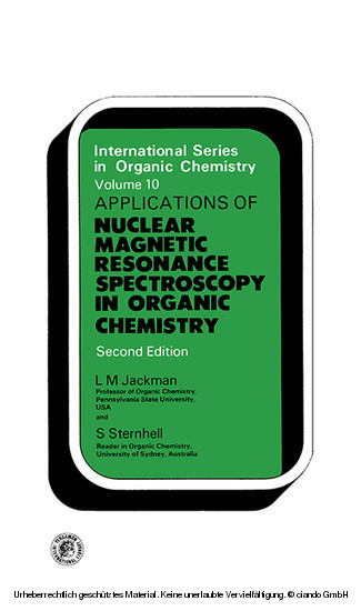 Application of Nuclear Magnetic Resonance Spectroscopy in Organic Chemistry main product photo