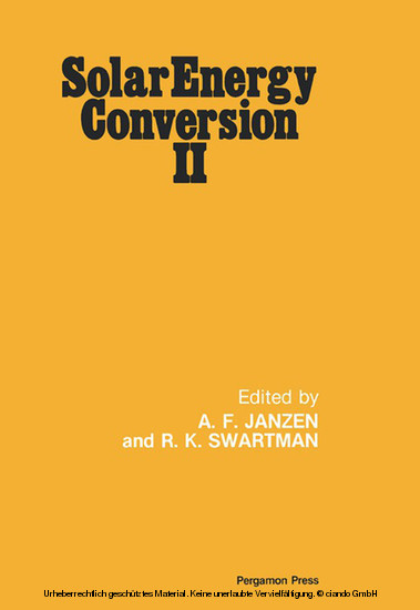 Solar Energy Conversion II main product photo