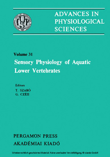 Sensory Physiology of Aquatic Lower Vertebrates main product photo