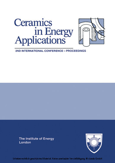 The Institute of Energy's Second International Conference on CERAMICS IN ENERGY APPLICATIONS main product photo