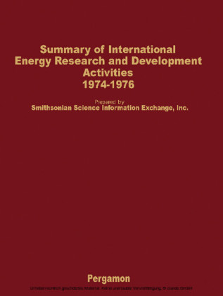 Summary of International Energy Research and Development Activities 1974-1976