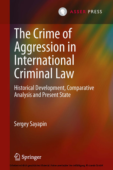 The Crime of Aggression in International Criminal Law main product photo
