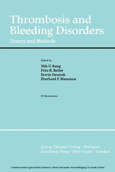 Thrombosis and Bleeding Disorders main product photo