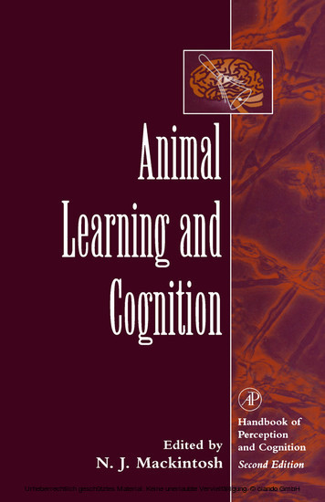 Animal Learning and Cognition main product photo