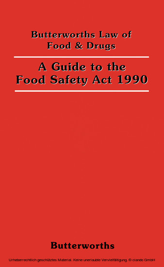 A Guide to the Food Safety Act 1990 main product photo