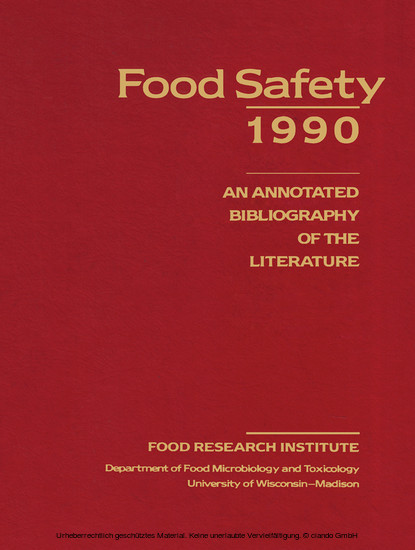 Food Safety 1990 main product photo