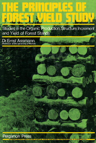 The Principles of Forest Yield Study main product photo