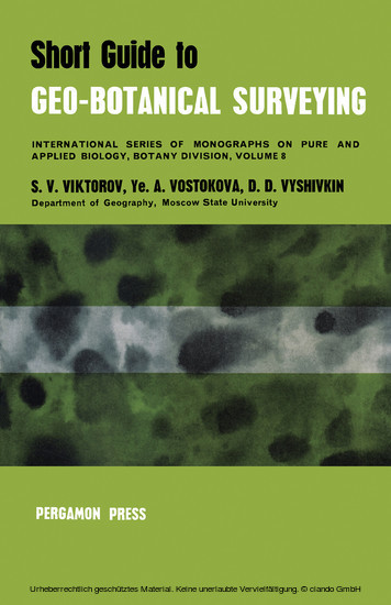 Short Guide to Geo-Botanical Surveying main product photo