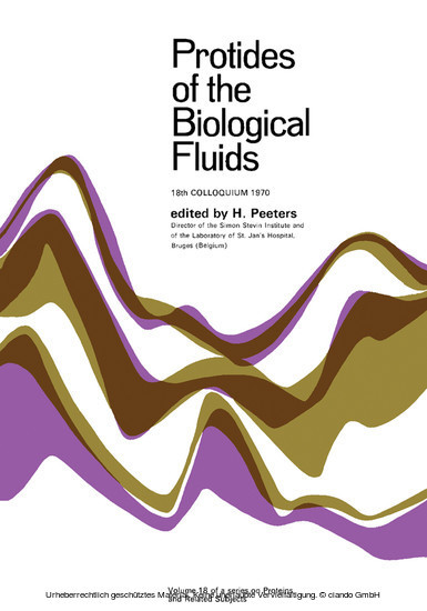 Protides of the Biological Fluids main product photo