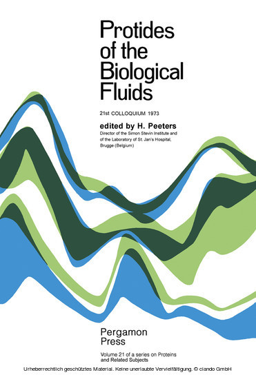 Protides of the Biological Fluids main product photo