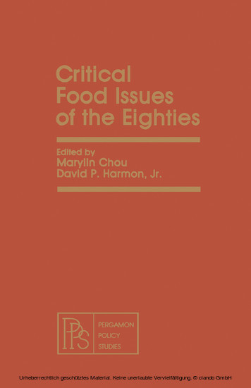 Critical Food Issues of the Eighties main product photo
