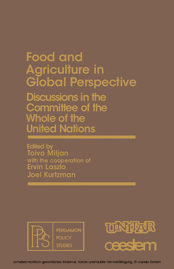Food and Agriculture in Global Perspective main product photo