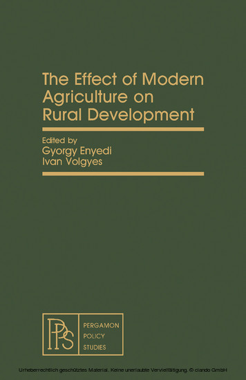The Effect of Modern Agriculture on Rural Development main product photo