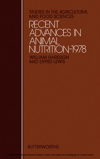 Recent Advances in Animal Nutrition- 1978 main product photo