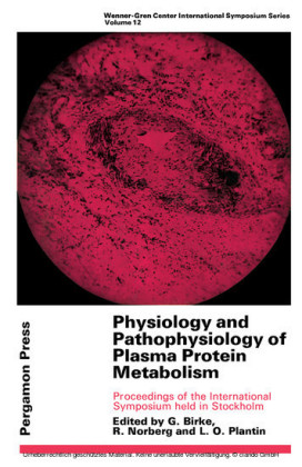 Physiology and Pathophysiology of Plasma Protein Metabolism