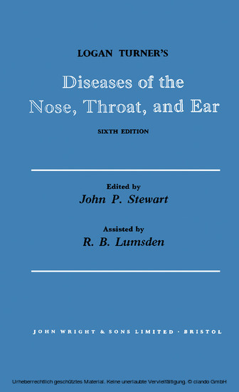 Logan Turner's Diseases of the Nose, Throat and Ear main product photo