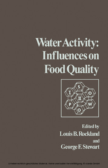 Water Activity: Influences on Food Quality main product photo