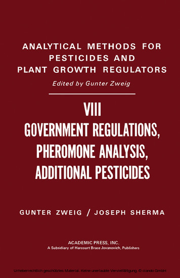 Government Regulations, Pheromone Analysis, Additional Pesticides main product photo