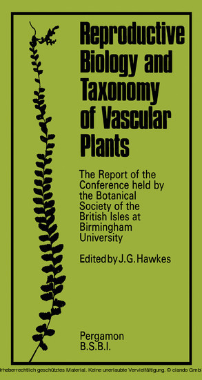 Reproductive Biology and Taxonomy of Vascular Plants main product photo