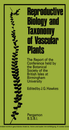 Reproductive Biology and Taxonomy of Vascular Plants