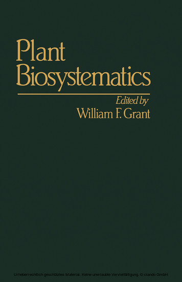 Plant Biosystematics main product photo