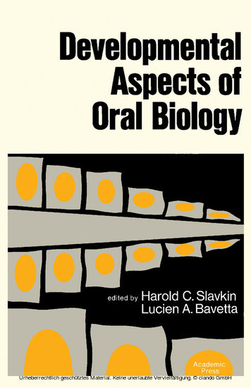 Developmental Aspects of Oral Biology main product photo
