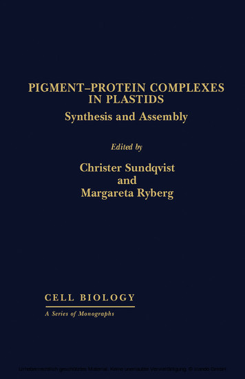 Pigment-Protein Complexes in Plastids main product photo