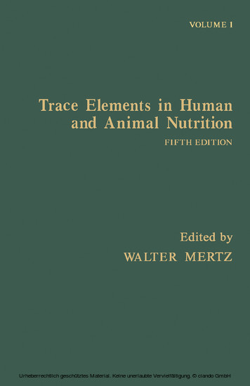 Trace Elements in Human and Animal Nutrition main product photo