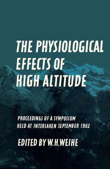 The Physiological Effects of High Altitude main product photo