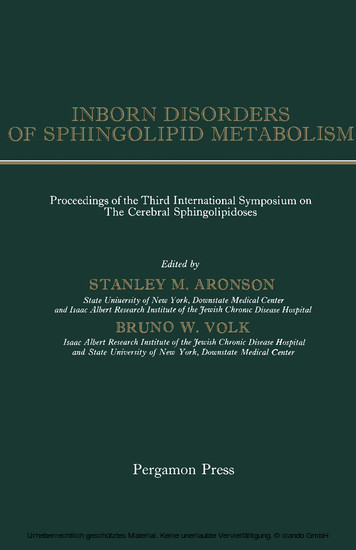 Inborn Disorders of Sphingolipid Metabolism main product photo