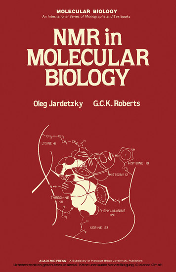 NMR in Molecular Biology main product photo