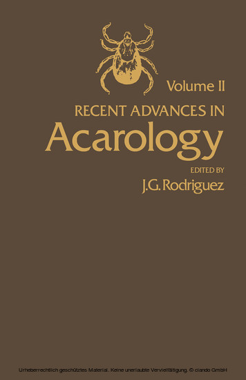 Recent Advances in Acarology main product photo