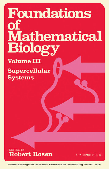 Foundations of Mathematical Biology main product photo